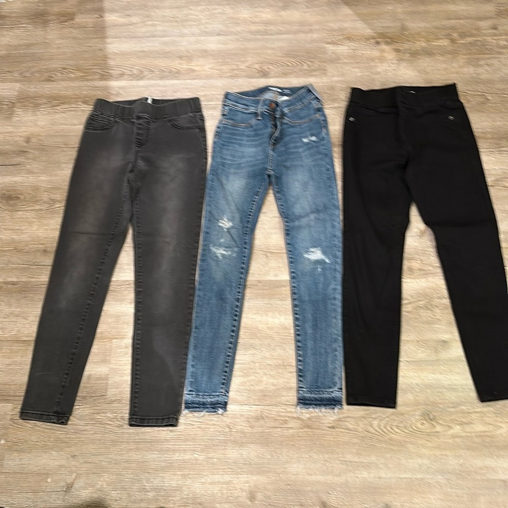 3 pair girls denim. Size 12.